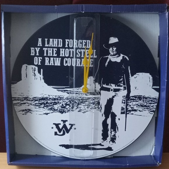 NEW John Wayne Courage Large Wall Clock - Picture 1 of 2